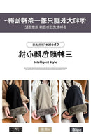 Extra Thick Lamb Velvet Fleece Lined Wide Leg Pants Fashionable Casual Trousers Loose Fit Woolen Pants for Women