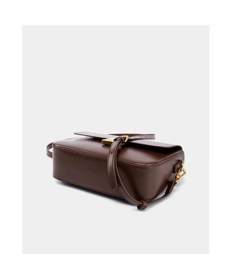 Genuine leather tofu bag large capacity high-end sense one-shoulder armpit commuting practical cowhide crossbody women's bag - M & M Global