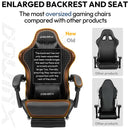 Dowinx Gaming Chair Ergonomic Office Recliner for Computer with Massage Lumbar Support, PU Leather E-Sports Gamer Chairs