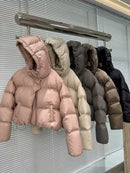 2025 New Fashion White Duck Down Jacket Hooded Women Autumn Winter Warm Over Size Casual Short Thick Outwear Female Coat