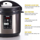 8 Quart Multi-cooker with America's Test Kitchen Multicooker Perfection Cookbook, Stainless Steel - M & M Global