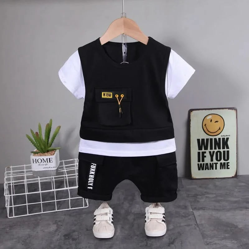 New Summer Baby Girl Clothes Infant Boys Clothing Children Casual T-Shirt Shorts 2Pcs/Set Toddler Sports Costume Kids Tracksuits - M & M Global