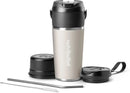 Flip Portable Blender with Insulated Cup, Cordless, Brushed Stainless, NBPB50350SS - M & M Global
