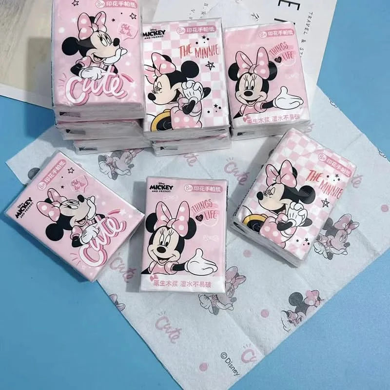 Kawaii Hello Kitty Handkerchief Paper Cartoon Sanrio Pochacco Kitty Printed Napkins Portable Small Pocket Tissues Facial Paper - M & M Global