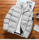 Autumn/Winter Fashion Trend Printed Large Size Coat Men's Casual Relaxed Comfortable High Quality Cotton-Padded Jacket