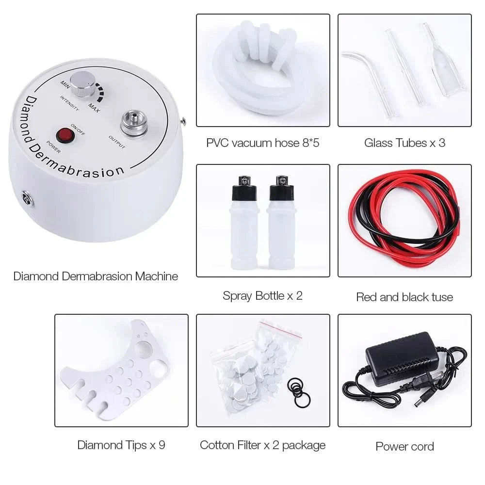 Professional 3 in1 Diamond Microdermabrasion Machine Water Spray Exfoliation Beauty Machine Removal Wrinkle Facial Peeling Tools - M & M Global
