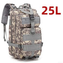 25L/50L Sturdy Nylon Waterproof Tactical Sports Trekking Fishing Hunting Camping Hiking Bag Backpack Outdoor Rucksacks - M & M Global