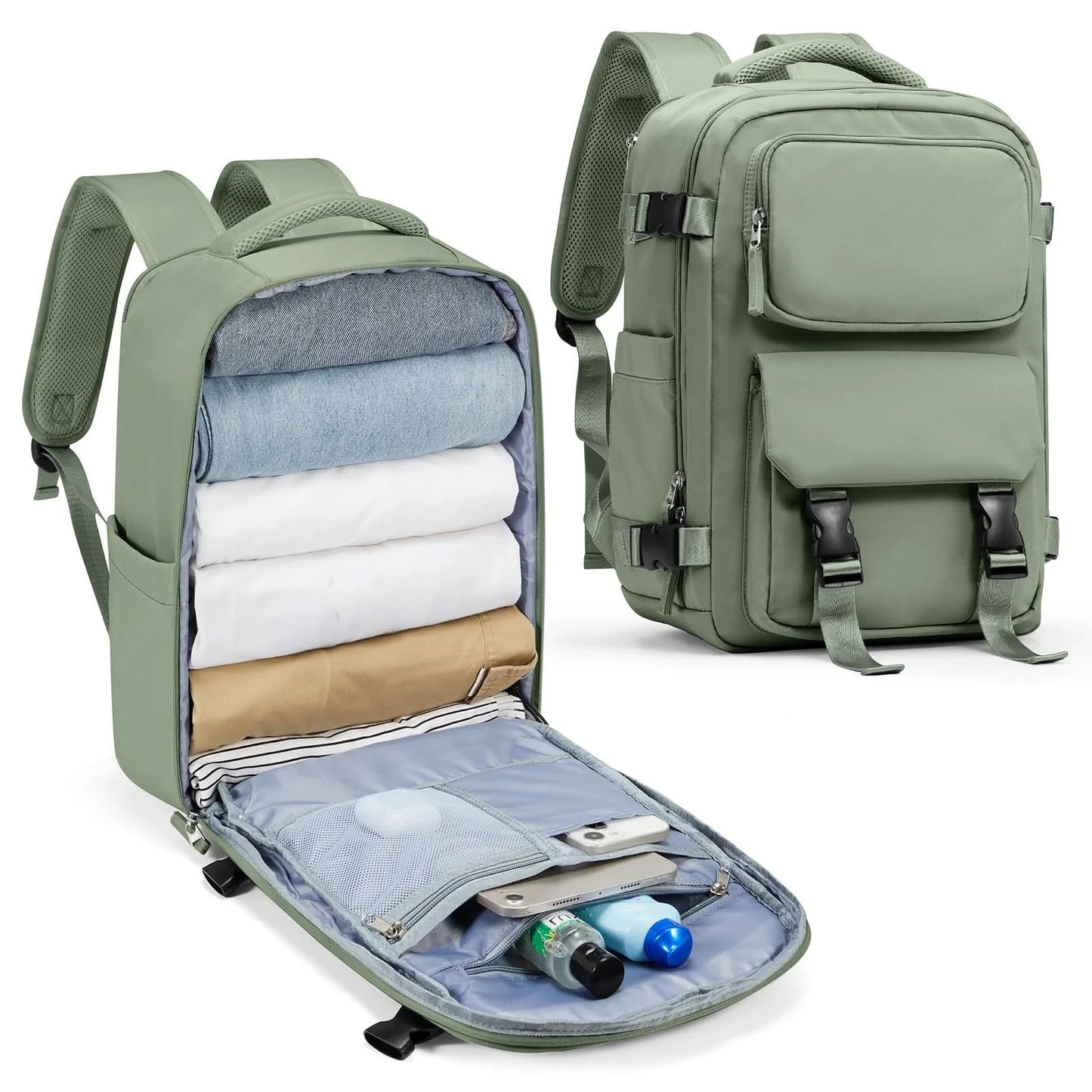 Travel Bakcpack for Women Reinforced Waterproof Notebook Backpack 45x36x20 Men Casual School Bakcpack Flight Cabin Bag 40x20x25 - M & M Global