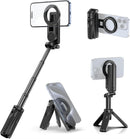Pocket Bluetooth Magnetic Selfie Stick Telescopic Tripod Phone Holder Stand for IPhone 16 Magsafe Mag Safe Suporte Bracket Mount
