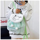 Sanrio Kuromi Melody Cartoon Cute Puppy Plush Flip Backpack Women's Casual Large Capacity Cute kawaii Cartoon School Bag Mochila - M & M Global