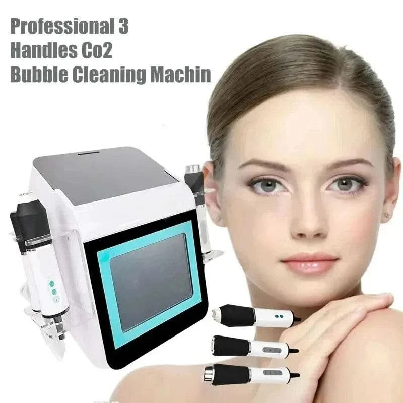 3 In 1 Ultrasound Oxygen Bubble Facial Lifting Skin Care Whitening CO2 Oxygention Therapy Skin Rejuvenation Moisturizing Machine - M & M Global
