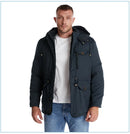 LZLLTT Men Winter Warm Parkas Mens Fleece  Jacket Parkas Men Casual Cotton Outdoor Fur Trench Padded Jackets Coats