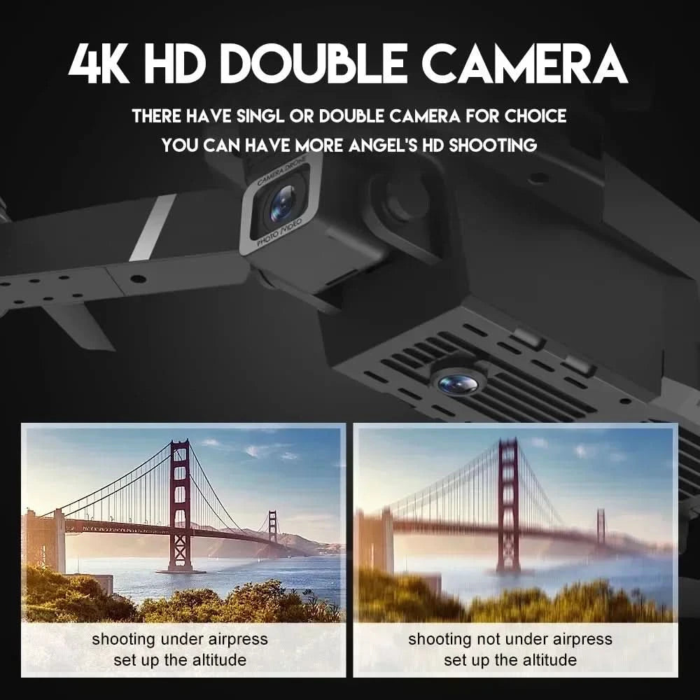 Professional Drone E88 4K Wide-Angle HD 1080P Camera WiFi FPV Height Hold Foldable RC Drone Quadrotor Helicopter Children's Toys - M & M Global