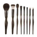 New sandalwood solid wood 8-point makeup brush set, great for makeup,easy to use professional makeup tools, no facial irritation - M & M Global