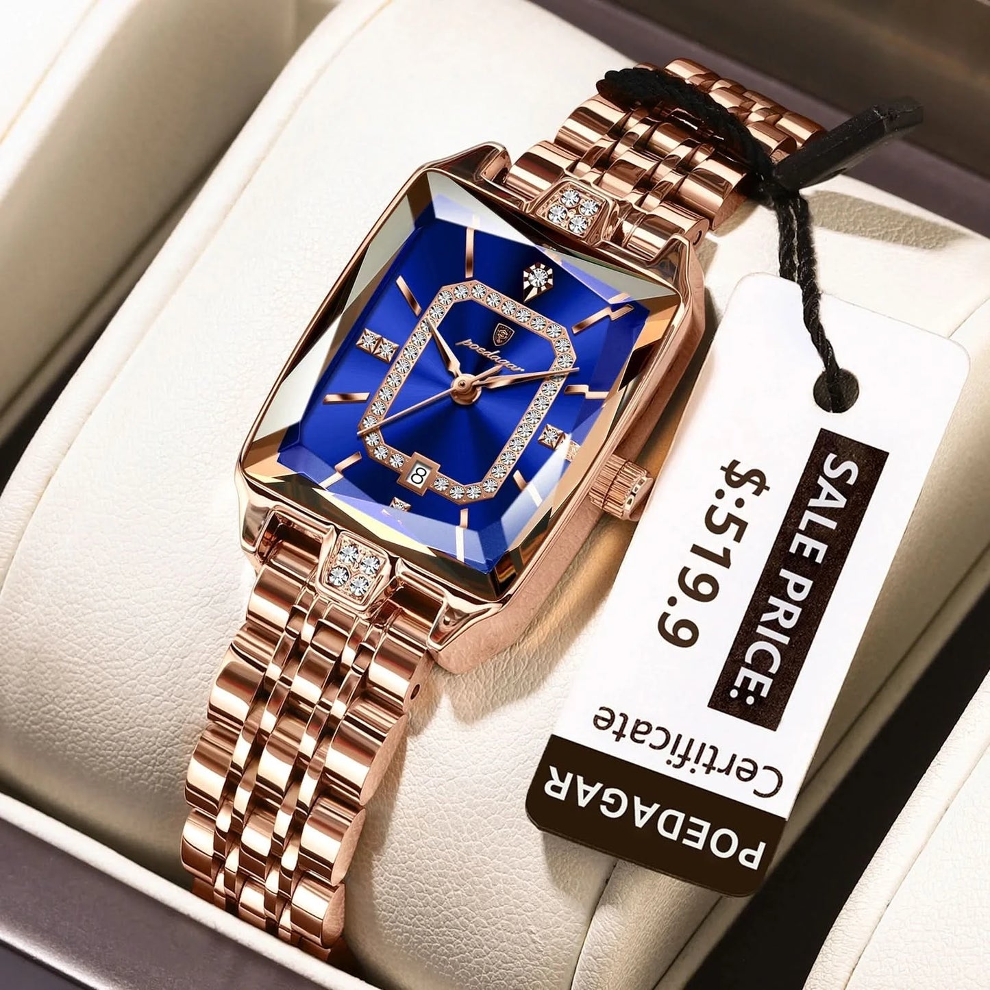 POEDAGAR Luxury Watch For Woman Waterproof Calendar High Quality Ladies Watch Stainless Steel Quartz Women's Watches Elegant+Box - M & M Global