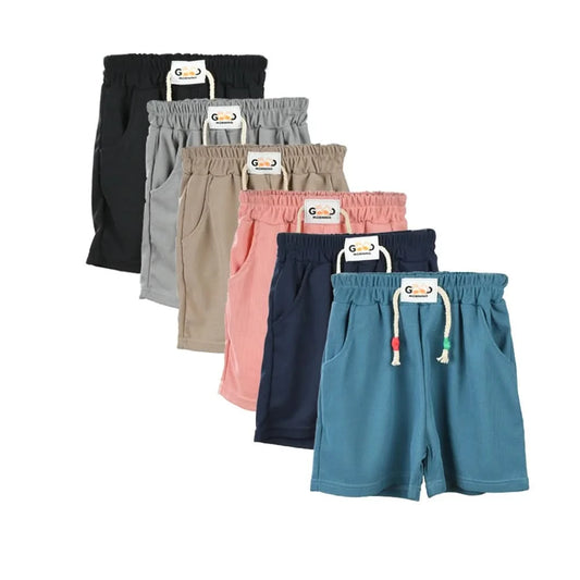 New Summer Children's Shorts Casual Stretch Waist Soft And Cool Solid Color Casual Shorts Kid's Shorts Sportswear - M & M Global