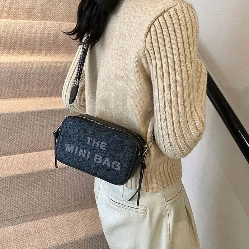 2025 New Small Square Bag Fashion Letter Pattern Chic Hobo Bag Trend PU Women Shoulder Bag Adjustable Strap Satchel Designer Bag - M & M Global