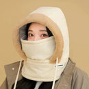 Cold Weather Thermal Balaclava Scarf Winter Windproof Hood Hat Plush Neck Warmer Ski Face Mask for Outdoor Activities