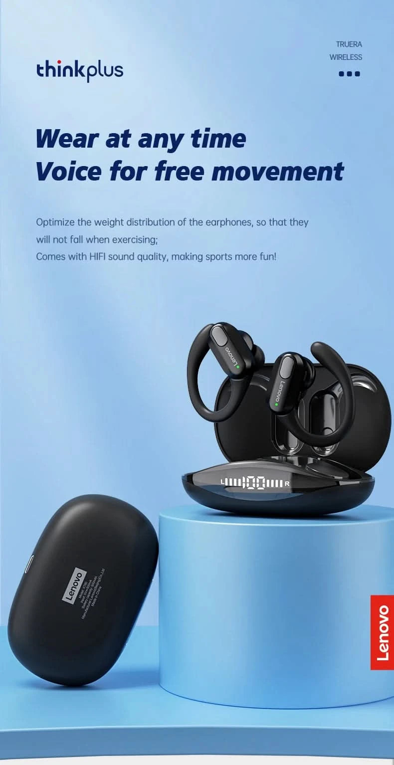 Original Lenovo XT80 Sports Wireless Earphones with Mics, LED Power Display,Hifi Stereo Sound Bluetooth 5.3 TWS HeadphHeadphones - M & M Global