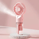 Portable Humidifier Fan Mini Handheld Mist Fan Portable USB Rechargeable Handheld Fan with Humidifier Mini Water Spray Hand Fan - M & M Global
