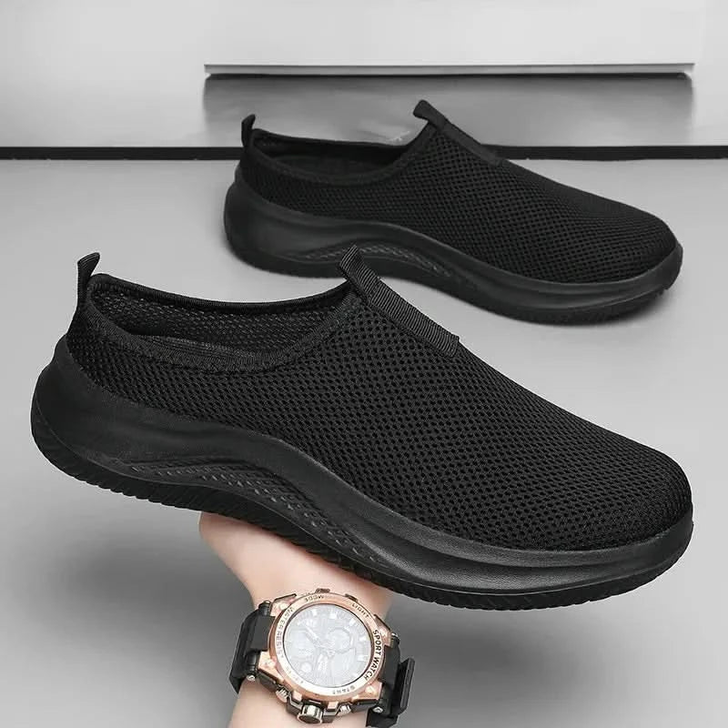 Men's Sneakers Comfortable Lightweight Soft Half Slipper Flat Running Shoes Outdoor Casual Sports Shoes Man Shoes - M & M Global