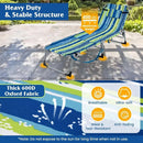 Tanning Chair, 400LBS Beach Lounge w/Face Arm Hole & Hand Shoulder Strap, Folding Layout Sunbathing Chair, Face Down Outdoor
