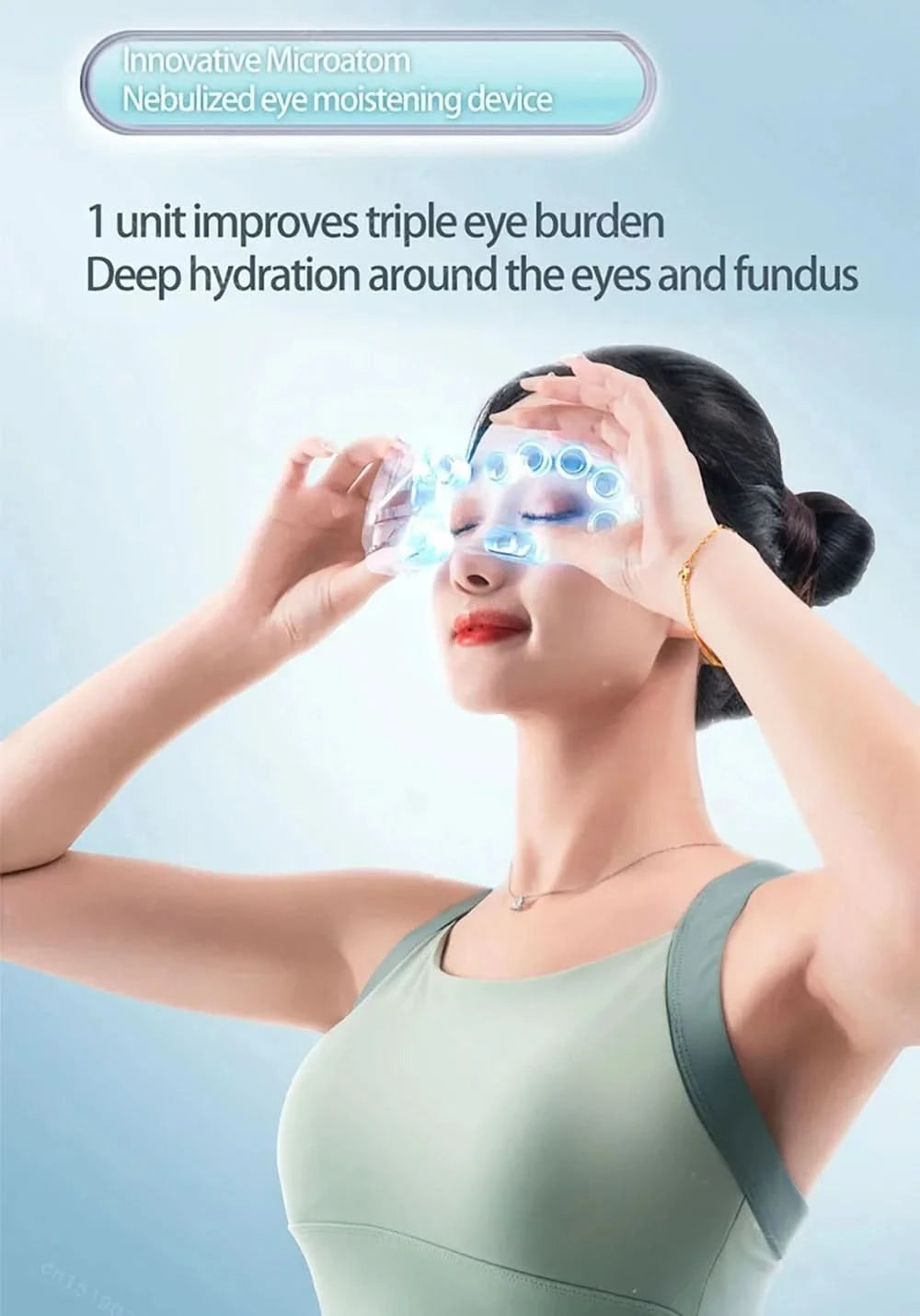 Steam Eye Massager Warm Spa Eye Steamer Acupressure Therapy Kneading Massage Eyes Bluetooth Relieve Eye Fatigue Massage Relax - M & M Global