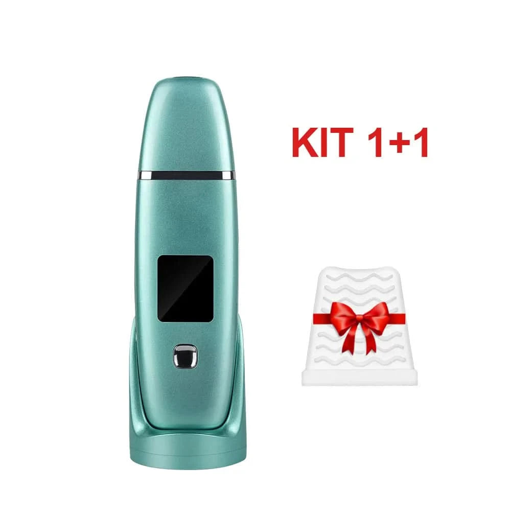 Ultrasonic Skin Scrubber Facial Spatula Blackhead Remover Deep Face Cleaning Lift Machine Peeling Shovel Pore Cleaner - M & M Global