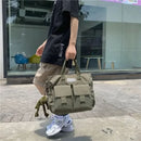 Waterproof Shoulder Bag Women's Multi Pocket Nylon Messenger Bag Preppy Canvas Handbag Women - M & M Global