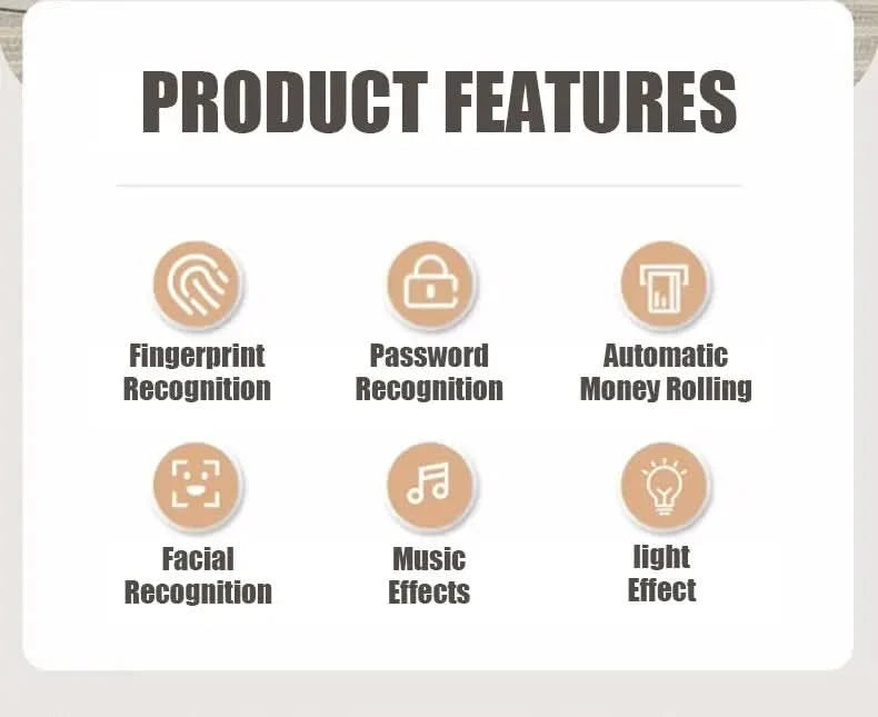 Electronic Savings Tank Automatic Paper Rolling Simulated Facial Fingerprint Recognition Birthday Christmas Thanksgiving Gift - M & M Global