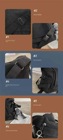 Canvas Messenger Bag Ladies Big Capacity Handbags Shoulder Bag Youth Girls Student School Bags Fashion Men Crossbody Bags Bolsos - M & M Global