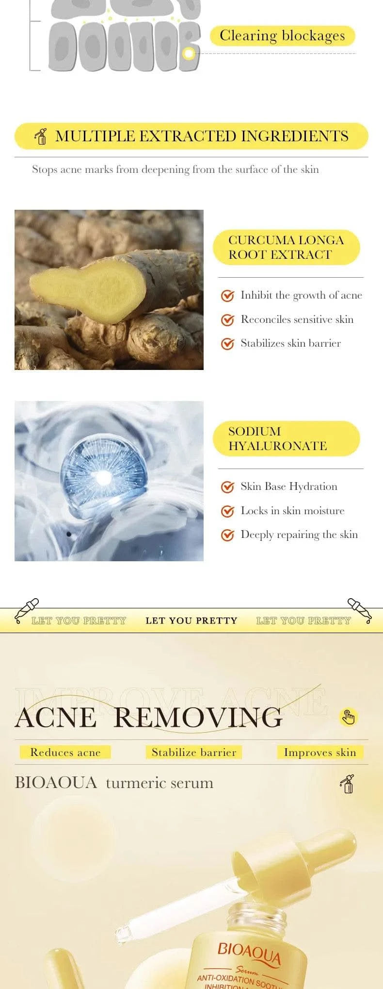 BIOAQUA Vitamin C Retinol Hyaluronic Acid Serum Moisturizing Brightening Hydrating Firming Facial Essence Beauty Face Skin Care - M & M Global