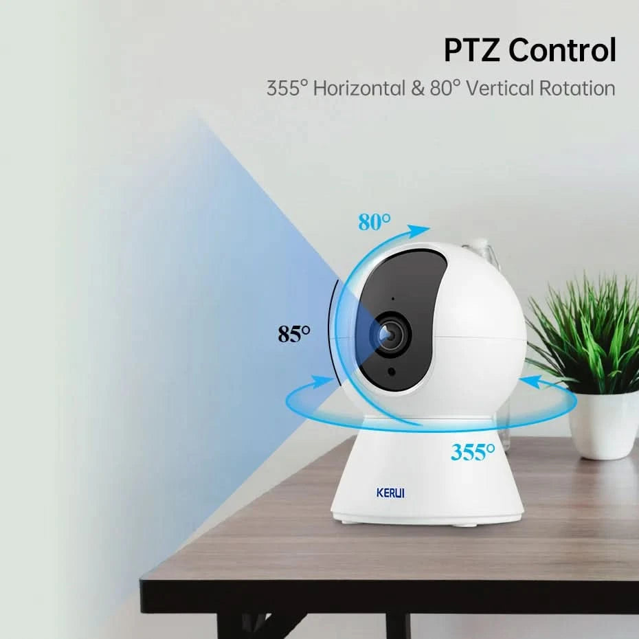 KERUI 5MP 4K Tuya Smart Mini WiFi IP Camera Indoor Wireless Home Security AI Human Detect CCTV Surveillance Camera Auto Tracking - M & M Global