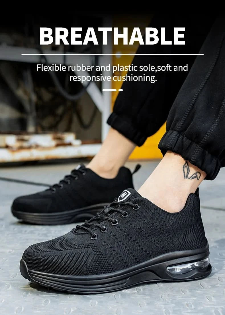 Men's Work Safety Shoes, Steel Toe Shoes, Puncture Resistant Impact Resistant Wear-resistant Outdoor Fashionable Sports Shoes