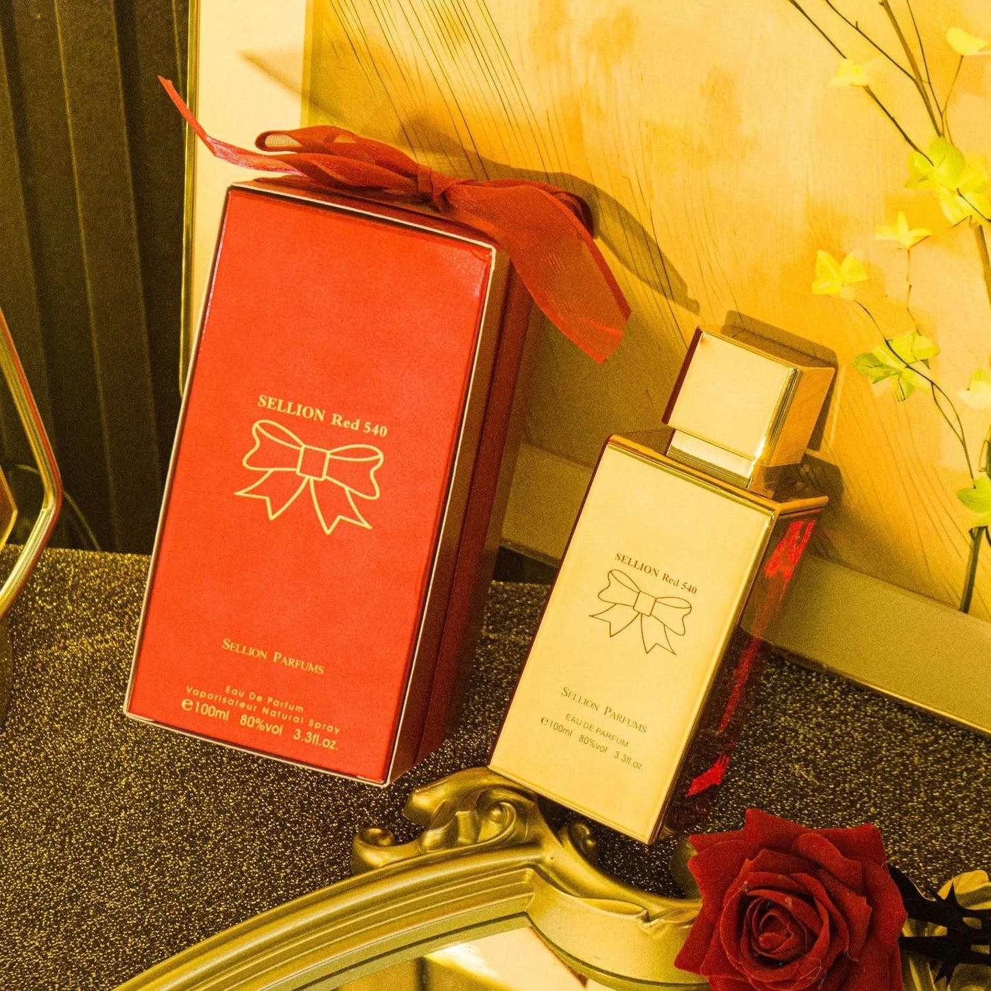24 Gold Eau De Parfum Spray Fragrance Parfum With Gift Box Package Lasting And Perfume For Girls Ideal For Anniversary 100ML