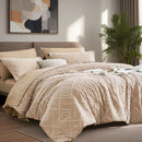 7 Pcs luxury cut flower design Comforter Set, soft microfiber, lightweight and breathable,Bedding Set for all seasons