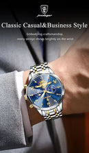 POEDAGAR Luxury Men Watch Top Original Waterproof Luminous Chronograph Man Wristwatch Stainless Steel Quartz Men's Watches Reloj - M & M Global