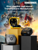 Ship From US Transformers TF-T06 Bluetooth Earphones Gaming Headset Low Latency with Mic Headphones HD Call Wireless Earbuds