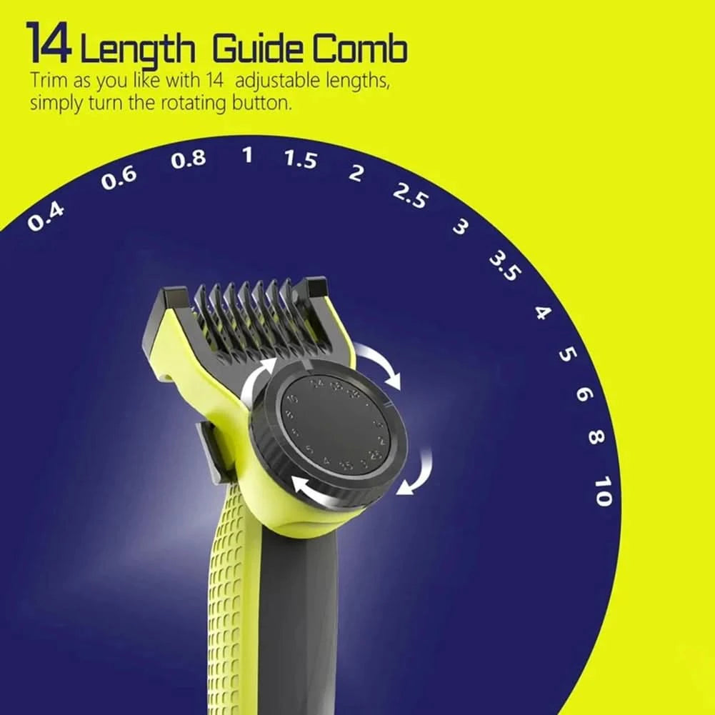 Trimmer Clipper Guide Comb 0.4 To10 MM Shaver Cutter Head Accessories QP2520 QP2530 QP2630 QP2620 14-length Adjustable Kit - M & M Global