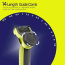 Trimmer Clipper Guide Comb 0.4 To10 MM Shaver Cutter Head Accessories QP2520 QP2530 QP2630 QP2620 14-length Adjustable Kit - M & M Global