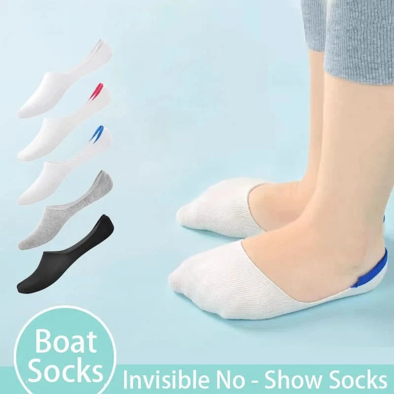 5pairs/lot children's invisible shallow mouth no trace short girls boat socks Slip Silicone white black baby boys sock for kids - M & M Global