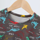 Summer CHILDREN'S Shorts and Short Sleeves 2-piece Cute Dinosaur Home Clothes Boys and Girls Casual Joker Suit. - M & M Global