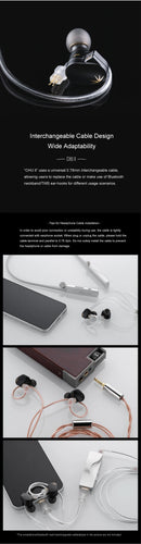 MOONDROP CHU II High Performance Dynamic Driver IEMs Interchangeable Cable in-Ear Headphone