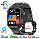 Rugged Military Smart Watch Men For Android Ios IP67 Waterproof Sport Fitness Ai Voice Bluetooth Call Smartwatch 2024 New
