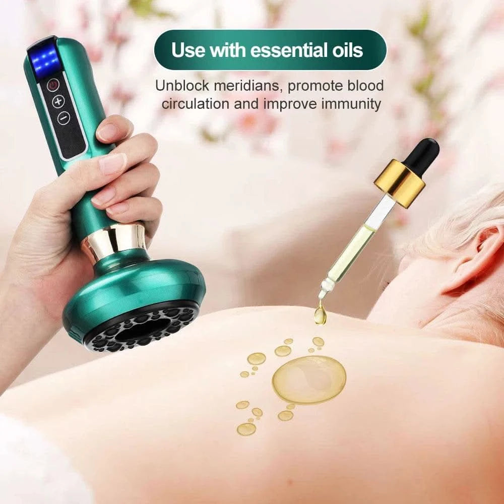 Chinese Electric Suction Vacuum Cupping Anti Cellulite Beauty Massager Glass Jars Anti Cellulite Cupping Vacuum Slimming Guasha - M & M Global