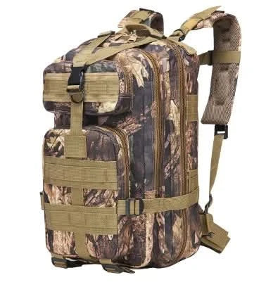 Men's Classic Tactical Backpack Travel Sports Camouflage Bag Outdoor Climbing Hunting Backpack Fishing Hiking Nylon 3P Pack Bag - M & M Global