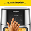 Easy-View Air Fryer - 8 Qt Family Size with Viewing Window, One-Touch Digital Control with 4 Presets, Nonstick & Dishwasher Safe - M & M Global