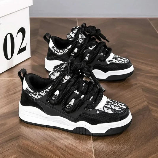 Trend Men's Shoes Outdoor Sneakers Lace-up Non Slip Running Shoes Couple Style Walking Shoes Breathable Tennis Shoe Plus Size 47 - M & M Global