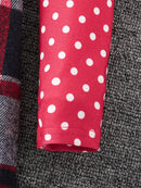 Girls’ 3-Piece Red Top, Plaid Skirt & Hat Set