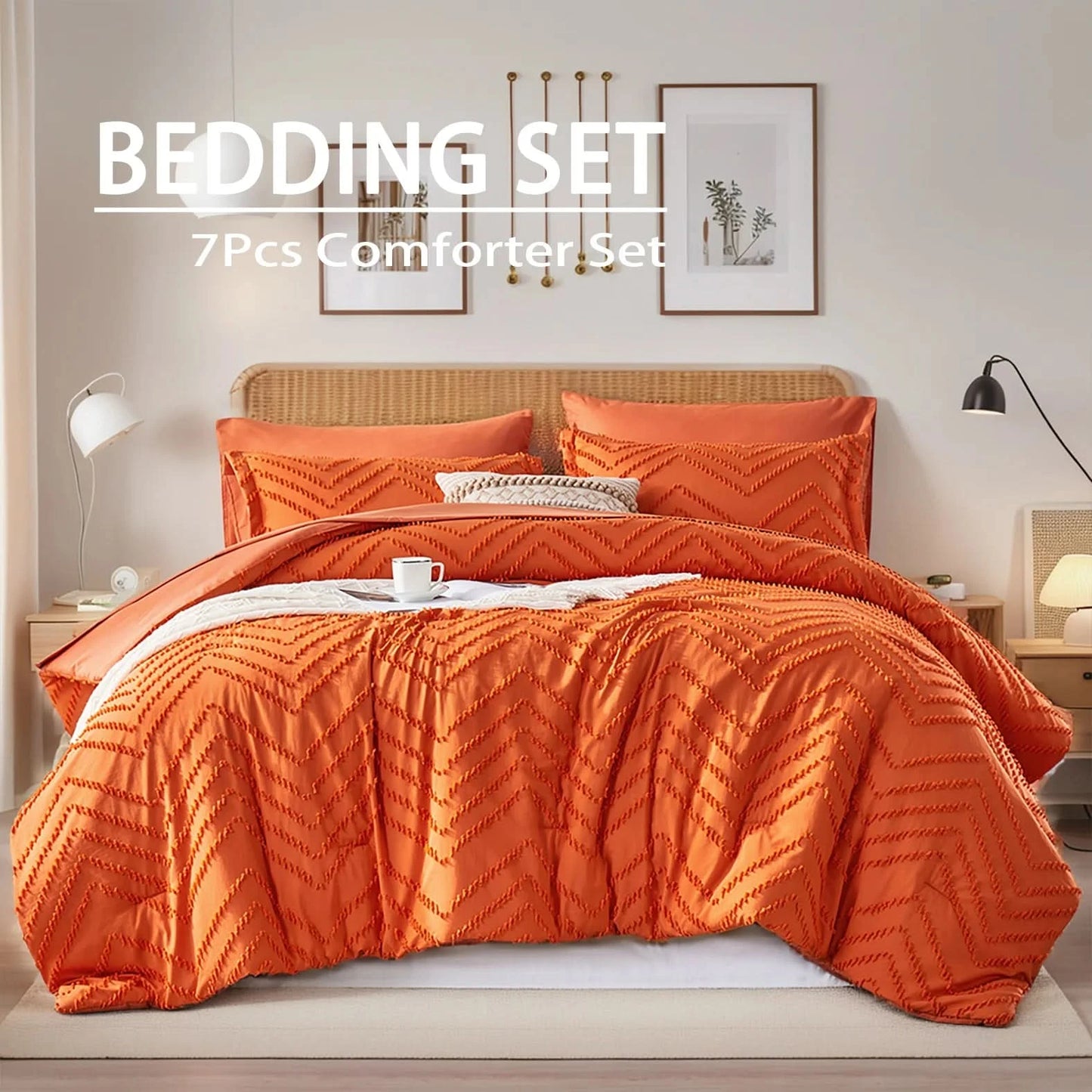 7-Piece Floral Quilt Set – Soft & Comfortable Bedding for All Seasons, Elegant Cut Flower Design, Home Décor, Ideal Gift for Any Occasion